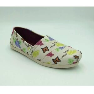 TOMS Alpargata Natural Grapes/Butterfly Women's Sz 6.5 New